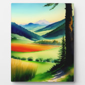Plaque Photo Carte Watercolor Mountain Meadow (Devant)