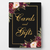 Plaque Photo Cartes de mariage noir Bourgogne 2 - 5x7 (Devant)