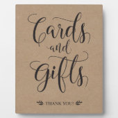 Plaque Photo Cartes et cadeaux SIGNE Mariage rustique (Devant)