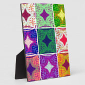 Plaque Photo Carton de contrôle coloré : Un design étoilé (Côté)