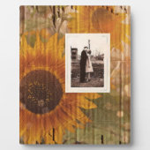 Plaque Photo cartons rustiques pays mariage de tournesol (Devant)