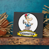 PLAQUE PHOTO CARTOON HOMME CARPENTER LE PLUS GRAND MONDE (Côté)