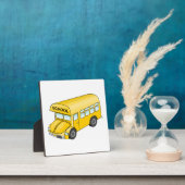 Plaque Photo Cartoon School Bus (Insitu)