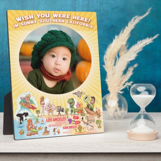Plaque Photo Cartoon Southern Cal personnalisable (Côté)