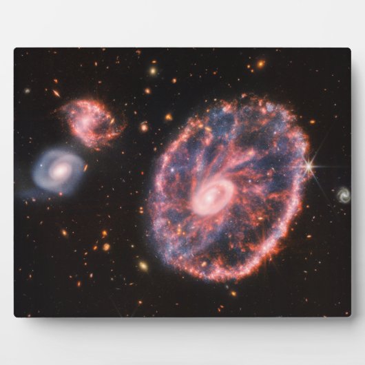 Plaque Photo Cartwheel Galaxy, James Webb Télescope Spatial (Devant)