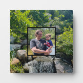 Plaque Photo Cascade de forêt arbres verdure (Devant)