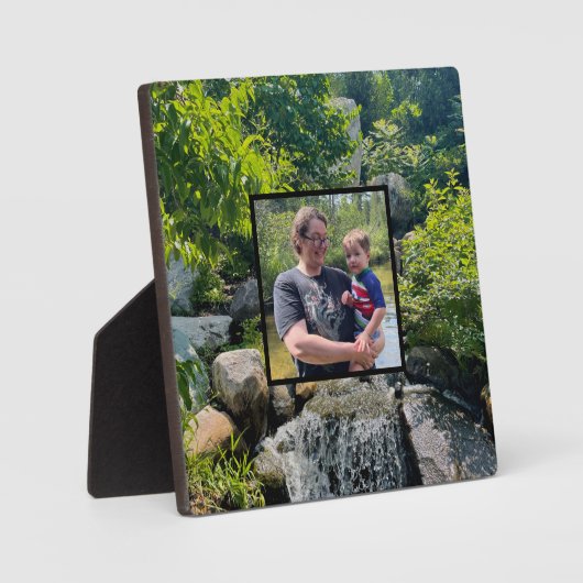 Plaque Photo Cascade de forêt arbres verdure (Recto)