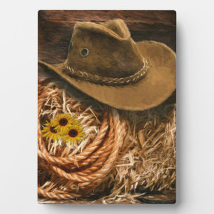 Plaque Photo Casquette Cowboy