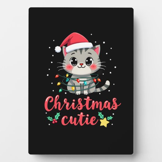 Plaque Photo Cat Christmas Cutie Cats Christmas T-Shirt for Men (Devant)