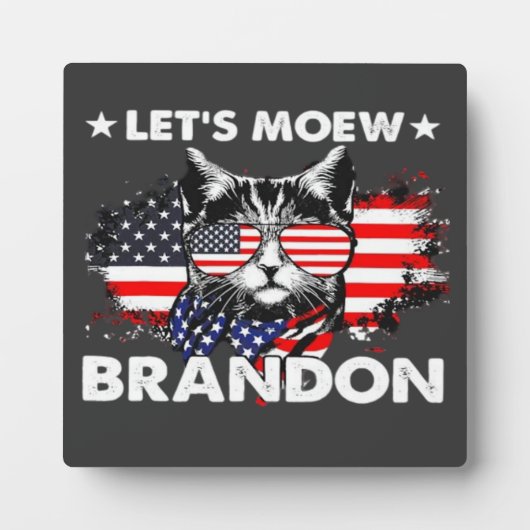 Plaque Photo Cat Lets Meow (Devant)