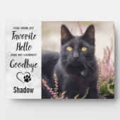 Plaque Photo Cat Memorial Pet Perte (Devant)