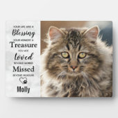 Plaque Photo Cat Memorial Pet Perte (Devant)