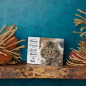 Plaque Photo Cat Memorial Pet Perte (Côté)