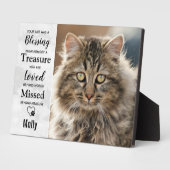 Plaque Photo Cat Memorial Pet Perte (Côté)