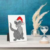 PLAQUE PHOTO CAT PÈRE NOËL (Côté)