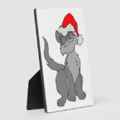 PLAQUE PHOTO CAT PÈRE NOËL (Côté)