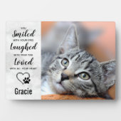 Plaque Photo Cat Sympathy Keepsaké Pet Memorial (Devant)