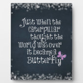 Plaque Photo Caterpillar Inspirationnel (Devant)