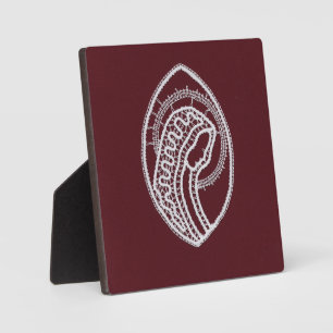 Plaque Photo Catholic Blessed Virgin Mary, lace 