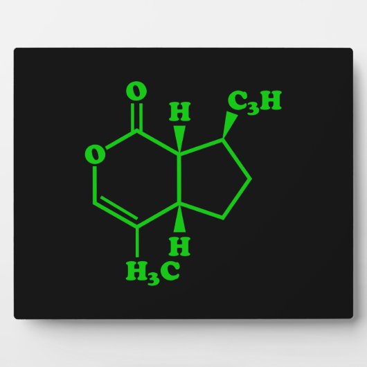 Plaque Photo Catnip Nepetalactone Formule chimique moléculaire (Devant)
