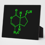 Plaque Photo Catnip Nepetalactone Formule chimique moléculaire (Côté)