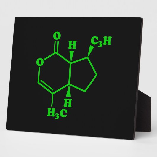 Plaque Photo Catnip Nepetalactone Formule chimique moléculaire (Côté)