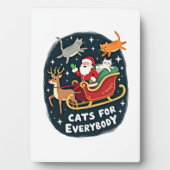 Plaque Photo Cats For Everybody Christmas Cat Funny Xmas Women (Devant)
