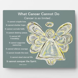 Plaque Photo Ce que le cancer ne peut pas faire Poem Angel Art