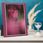 Plaque Photo Ce que le cancer ne peut pas faire, soutenir et en (Côté)