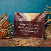 Plaque Photo Ce qui rend la vie significative (Côté)