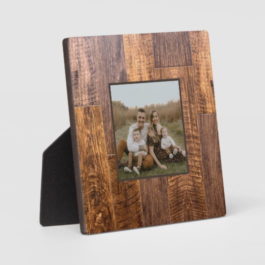 Plaque Photo Cèdre | motif de bois rustique (Recto)