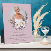 Plaque Photo Célébration de la vie, souvenir photo élégant et s (Côté)