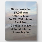 Plaque Photo Célébration des 50 ans de mariage (Devant)