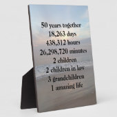 Plaque Photo Célébration des 50 ans de mariage (Côté)