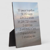 Plaque Photo Célébration du 50e anniversaire du Mariage (Côté)