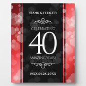 Plaque Photo Célébration élégante du 40e anniversaire de mariag (Devant)