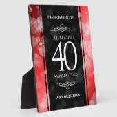 Plaque Photo Célébration élégante du 40e anniversaire de mariag (Côté)