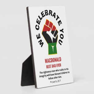 Plaque Photo CÉLÉBRER LE MEILLEUR PÈRE JAMAIS Nom personnalisé 