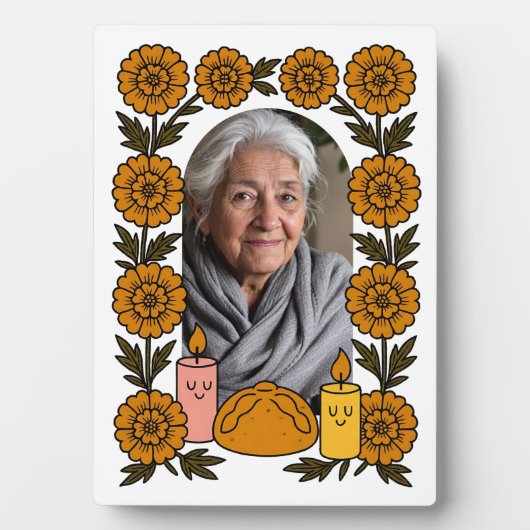 Plaque Photo Cempasúchil Ofrenda Altar Día de Muertos (Devant)