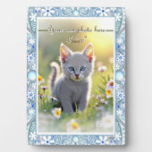 Plaque Photo Céramique Lace Bleu clair (Devant)