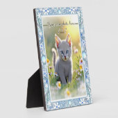 Plaque Photo Céramique Lace Bleu clair (Côté)