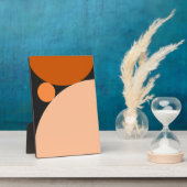 Plaque Photo Cercles Orange et Pêche Abstraits (Côté)