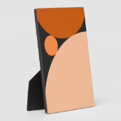 Plaque Photo Cercles Orange et Pêche Abstraits (Côté)