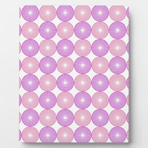 Plaque Photo Cercles rose et violet motif