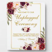 Plaque Photo Cérémonie de débranchement du Mariage d'aquarelle  (Devant)