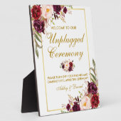 Plaque Photo Cérémonie de débranchement du Mariage d'aquarelle  (Côté)