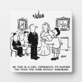 Plaque Photo Cérémonie de Mariage civil dans un bureau d'enregi (Devant)