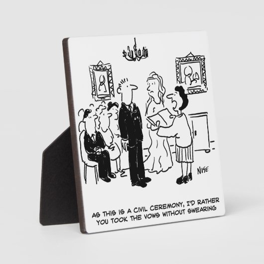 Plaque Photo Cérémonie de Mariage civil dans un bureau d'enregi (Recto)