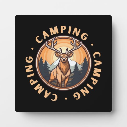 Plaque Photo Cerf - Faune - Camping (Devant)