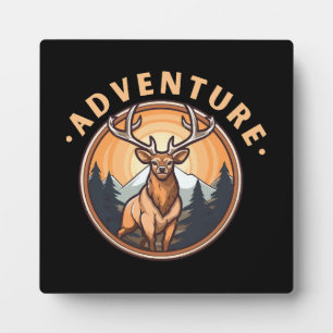Plaque Photo Cerf - Faune - Camping - Aventure